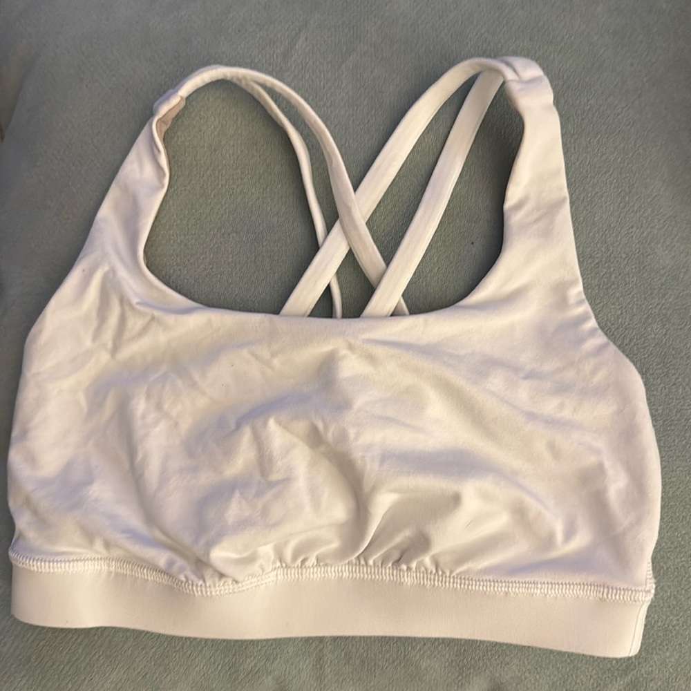 Lululemon criss cross white sports bra size XS.